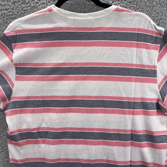 Lacoste T-Shirt Men’s XL Striped Regular Fit Crew Neck Cotton Made in Morocco - Picture 7 of 10